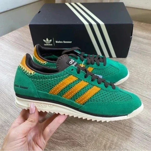New Adidas Wales Bonner SL72 Sneaker Shoes Knit Green Womens Size 7 - Picture 15 of 16